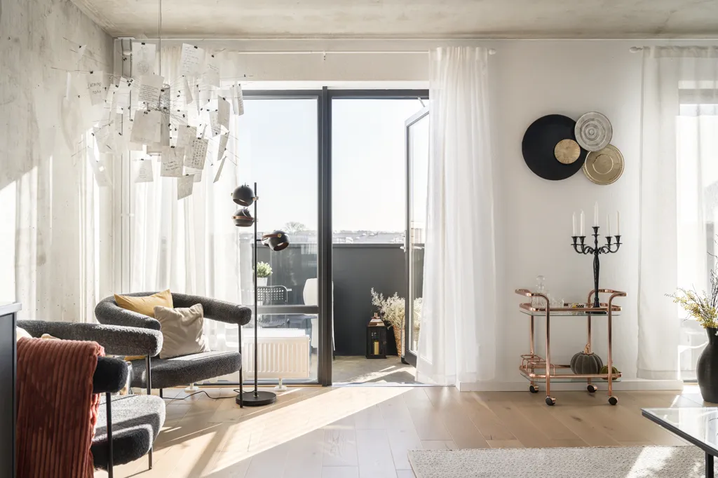 Séjour - Modern Flat with Balcony in Norra Sorgenfri
