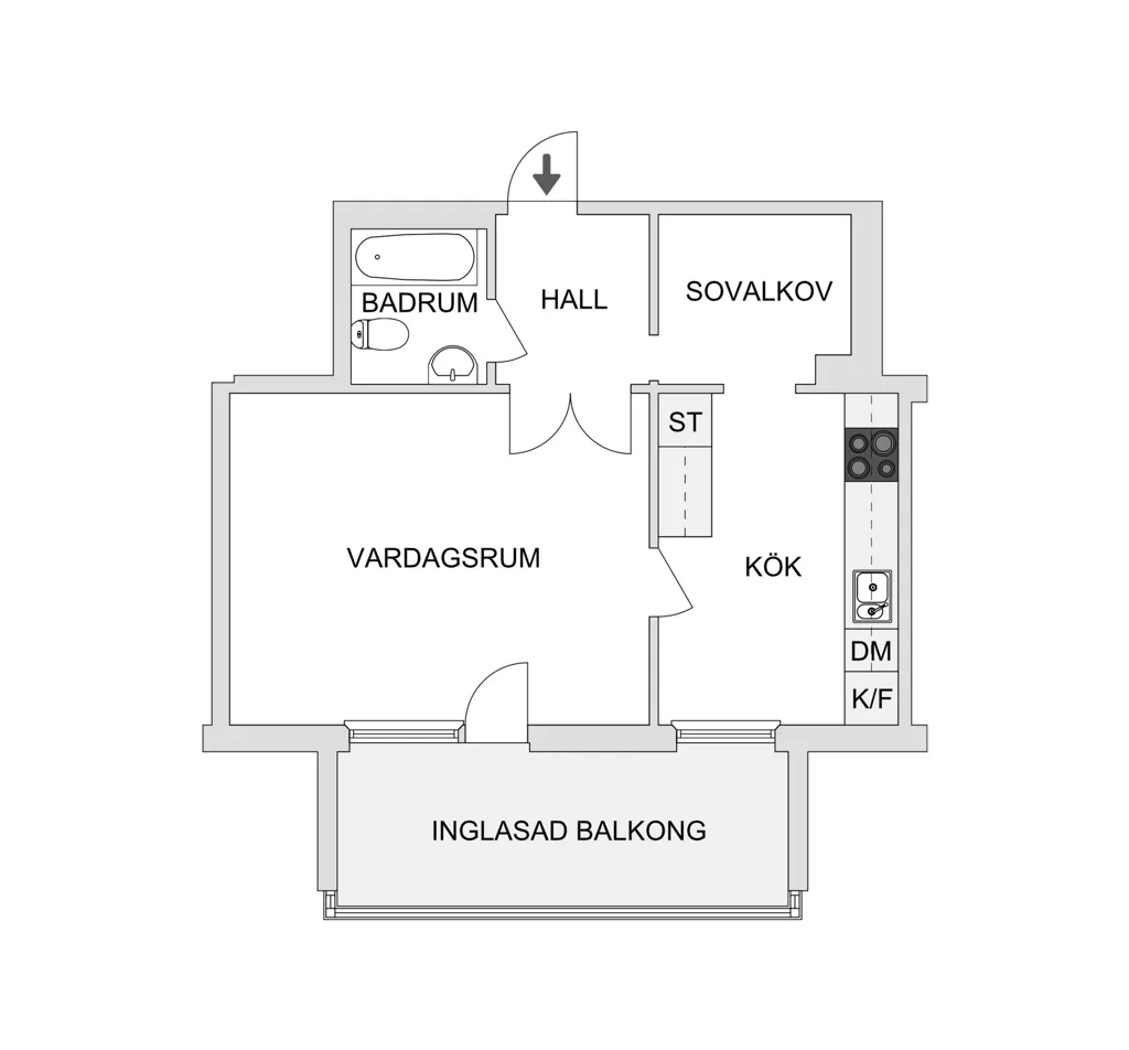 Plaan - Semi-Detached Flat with Balcony in Finntorp