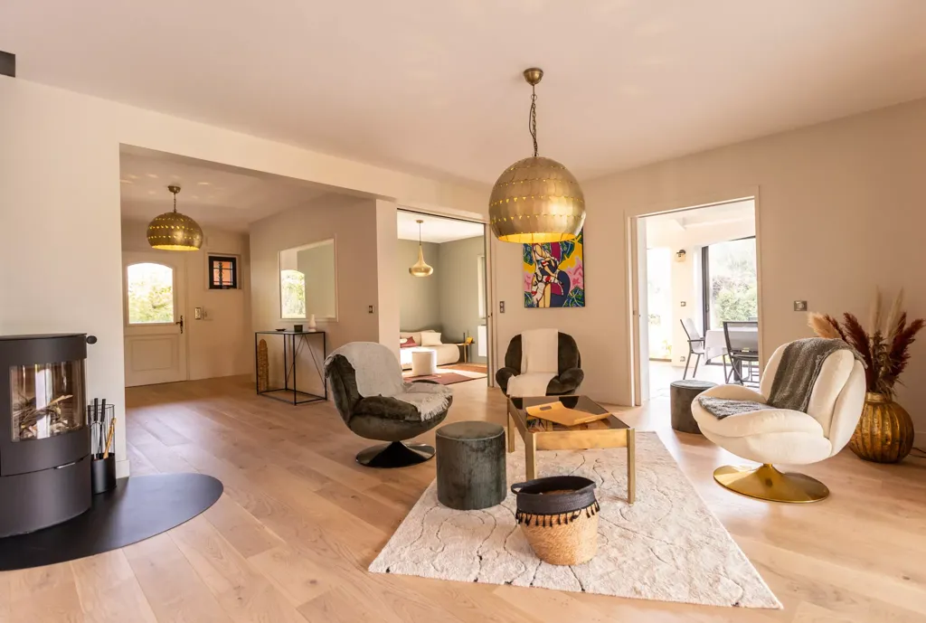 Living Room - Exceptional Villa with River Access in Ardèche Gorges
