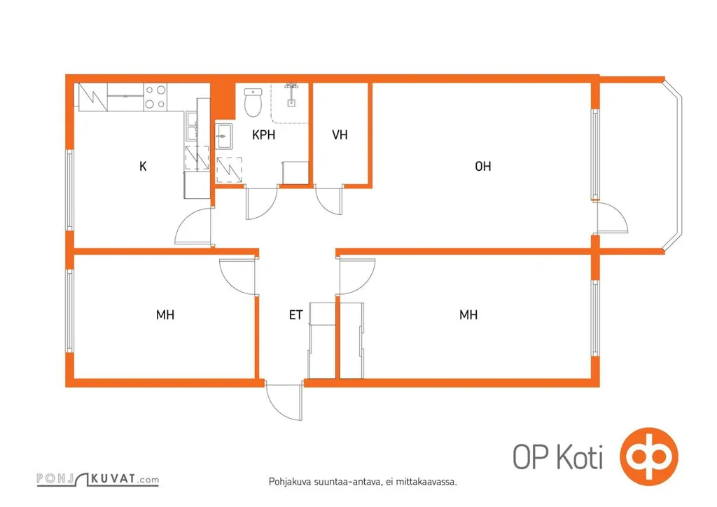 Plan - Apartment with Balcony in Laajankangas, Kajaani