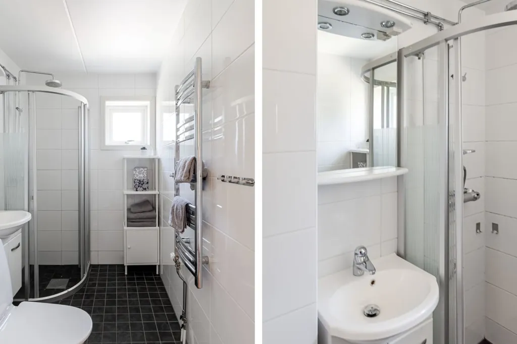 Bathrooms - Terraced House with Garden in Almby
