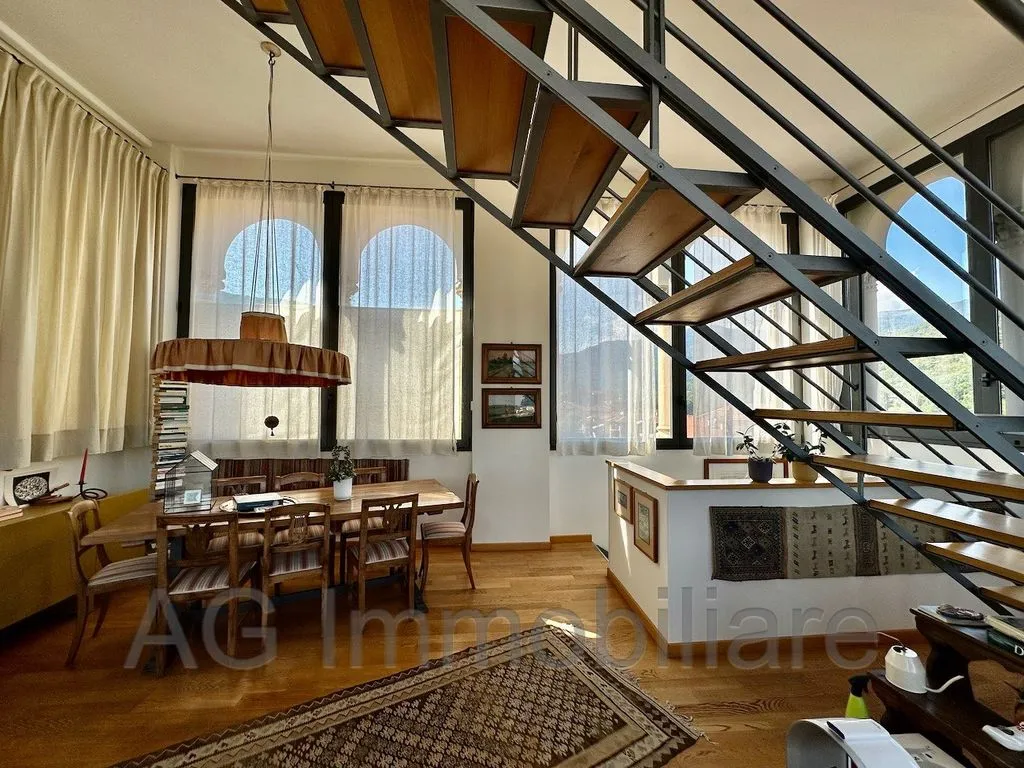 Dining Room - Rear-Converted Attico with Balcony in Verbania