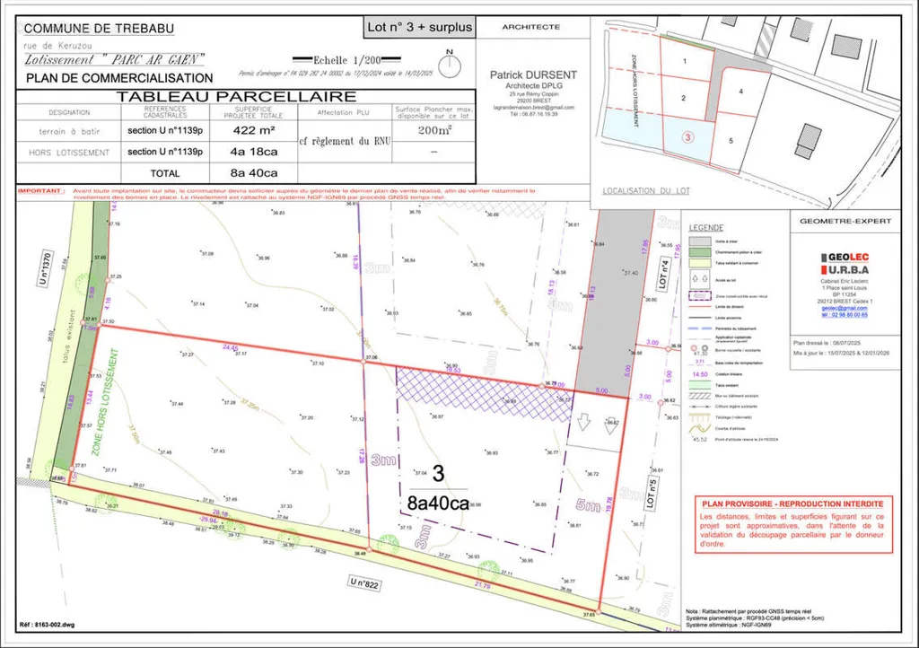 Plaan - Developable Land with Garden in Trébabu