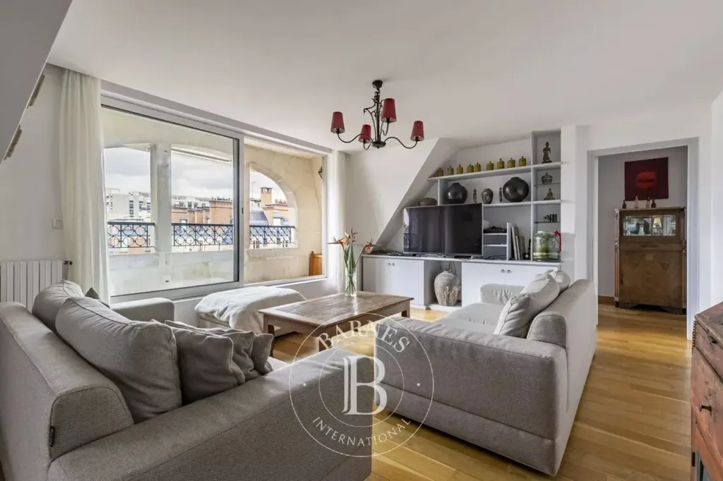 Séjour - Appartement Familial avec Vue Tour Eiffel à Paris 15