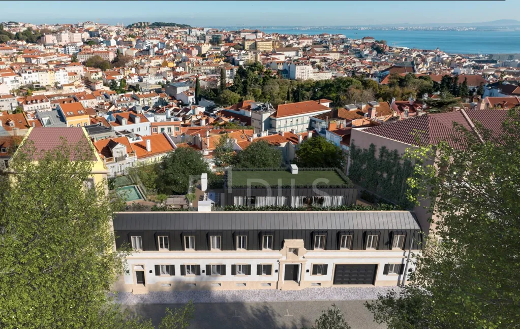 Vue aérienne - Palacete with Rooftop Views in Lisbon