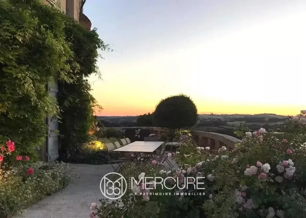 Terrace - Château with Panoramic View in Lomagne