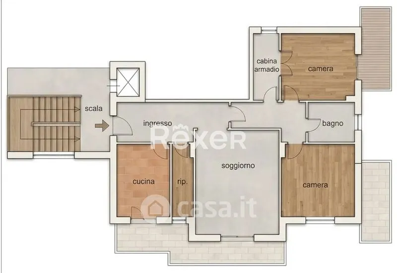 Plan - Triplex with Triple Balcony in Castrovillari