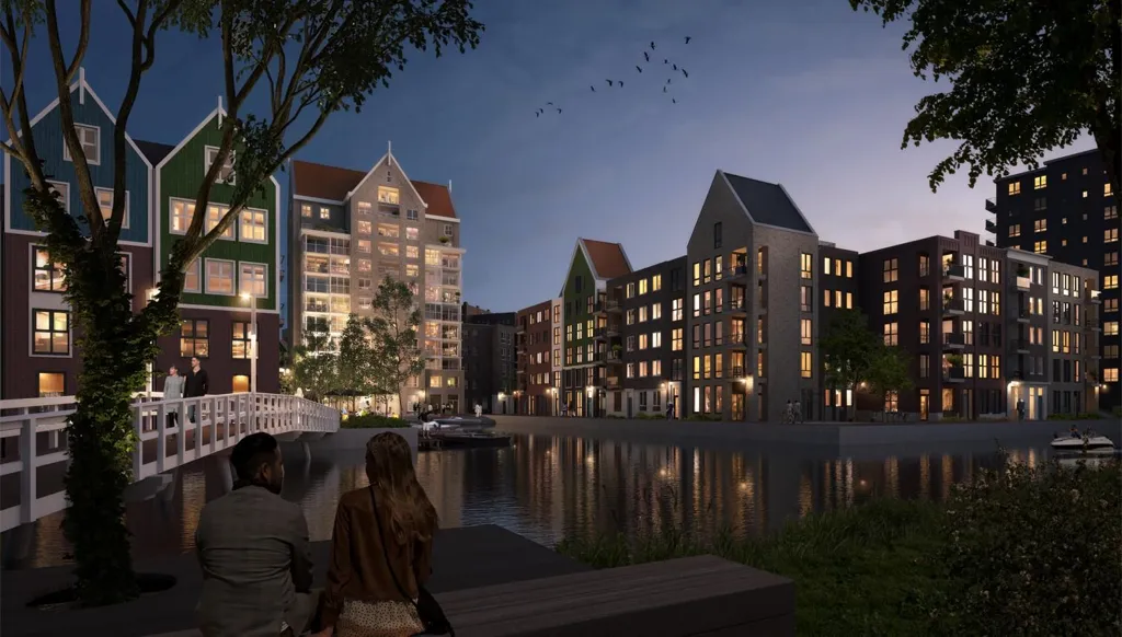 Porte-cochère Flat with Waterfront View in Zaandam