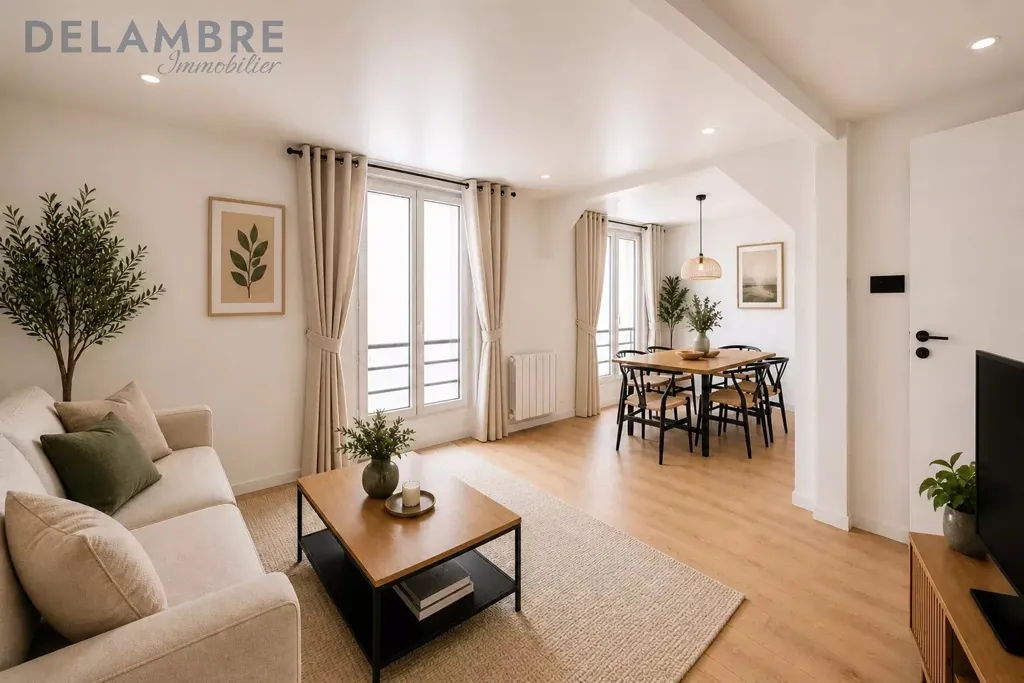 Living Room - Architect-Designed Flat in Paris 14th