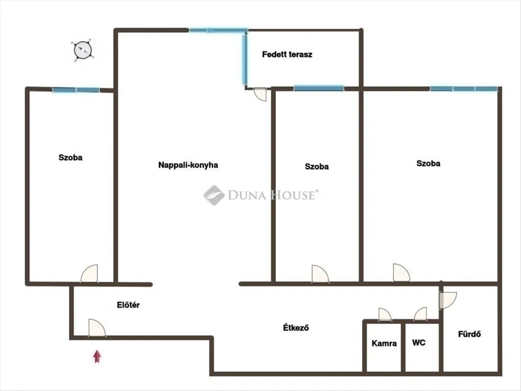 Planimetria - Modern Apartment with Panoramic View in Kecskemét