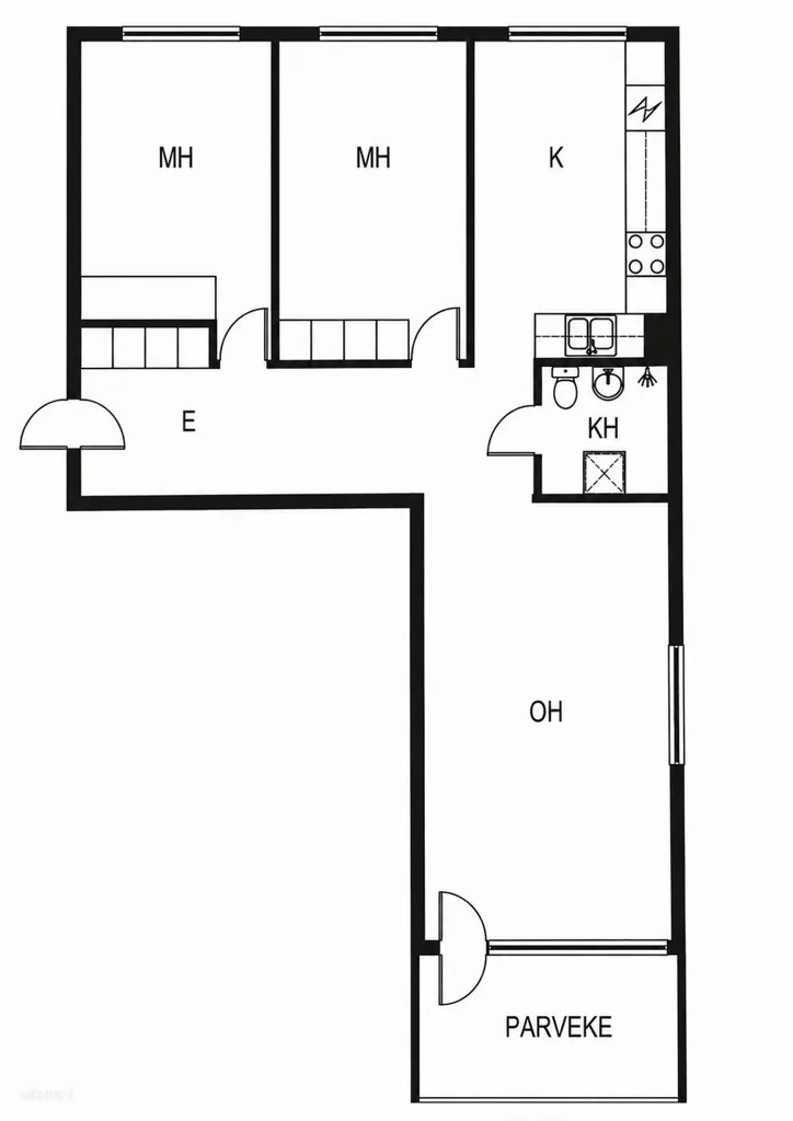 Plan - Top-Floor Flat with Sea Views in Kivenlahti