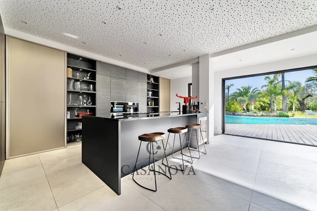 Köök - Luxury House with Pool in Baillargues