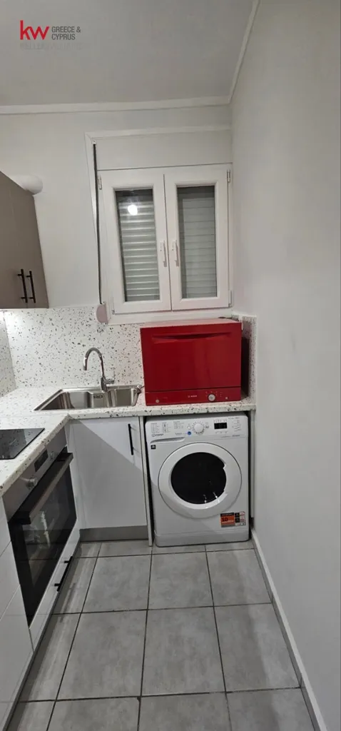 Kitchen - Renovated Studio with Metro Access in Upper Cholargos