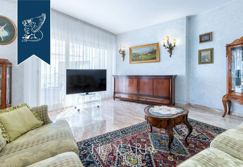 Living Room - Luxury Sea-Facing Penthouse in Sanremo