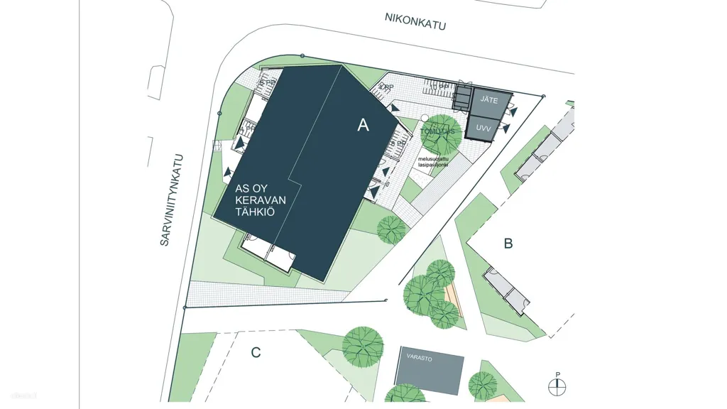 Plan - Modern A-Grade Flat with Terrace in Kerava
