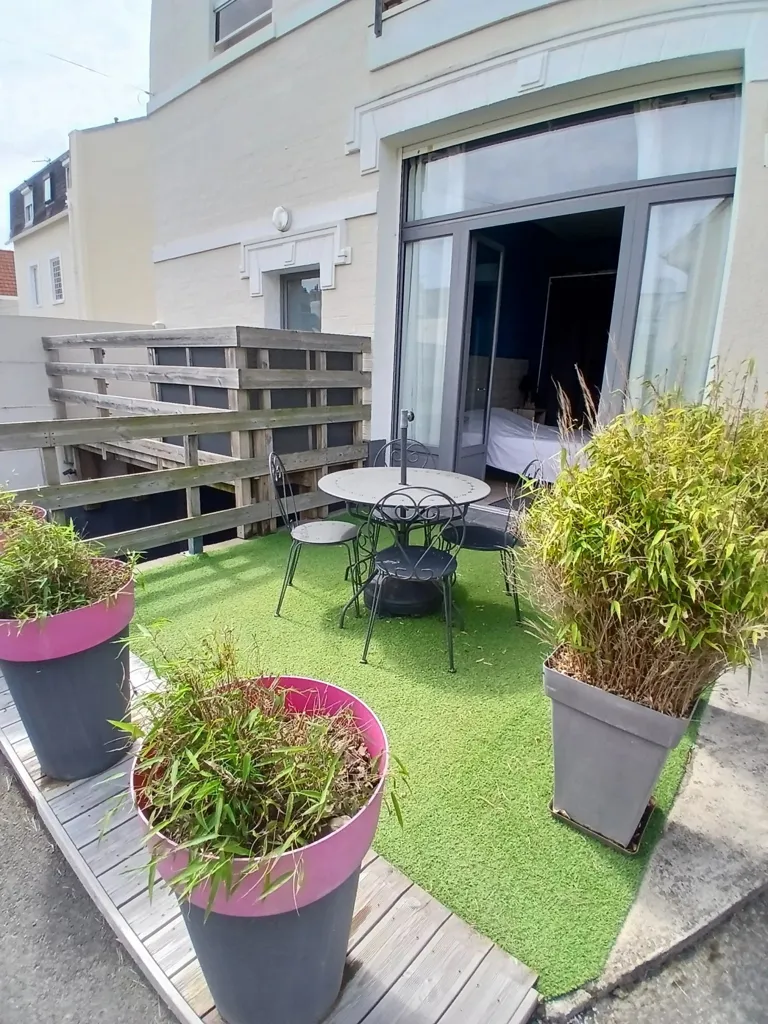 Terrasse - Appartement en RDC avec Jardinet à Berck/Plage