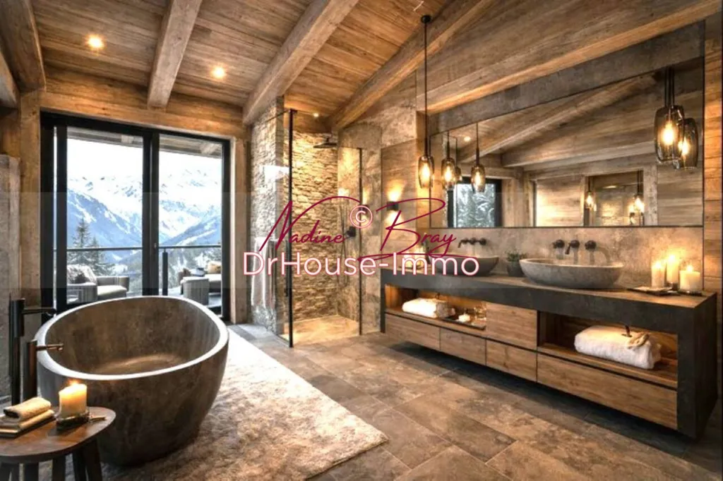 Salles de bain - Chalet Haut de Gamme avec Vue Montagnes à Méribel