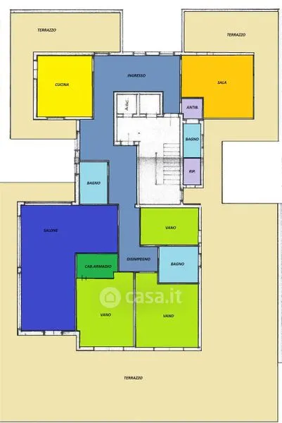 Plan - Penthouse with Panoramic Terraces in Castrovillari