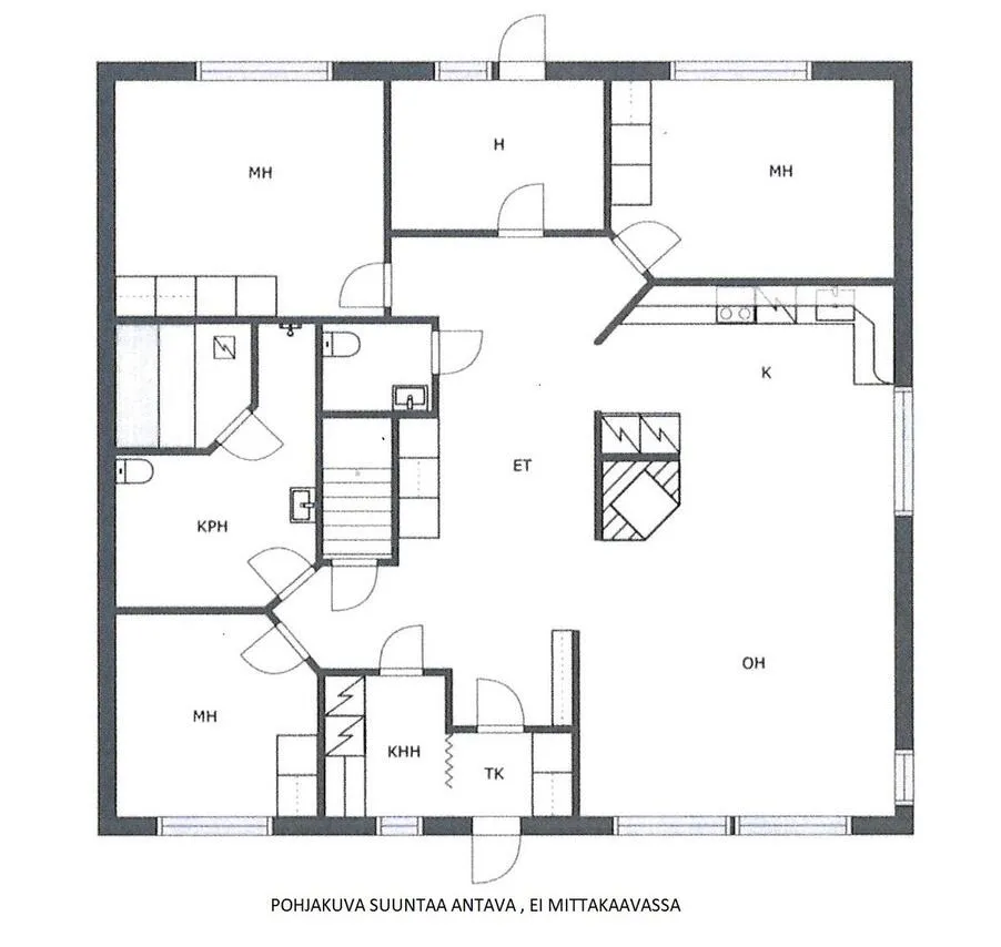 Floor Plan - Spacious Apartment with Sauna in Hyllykallio