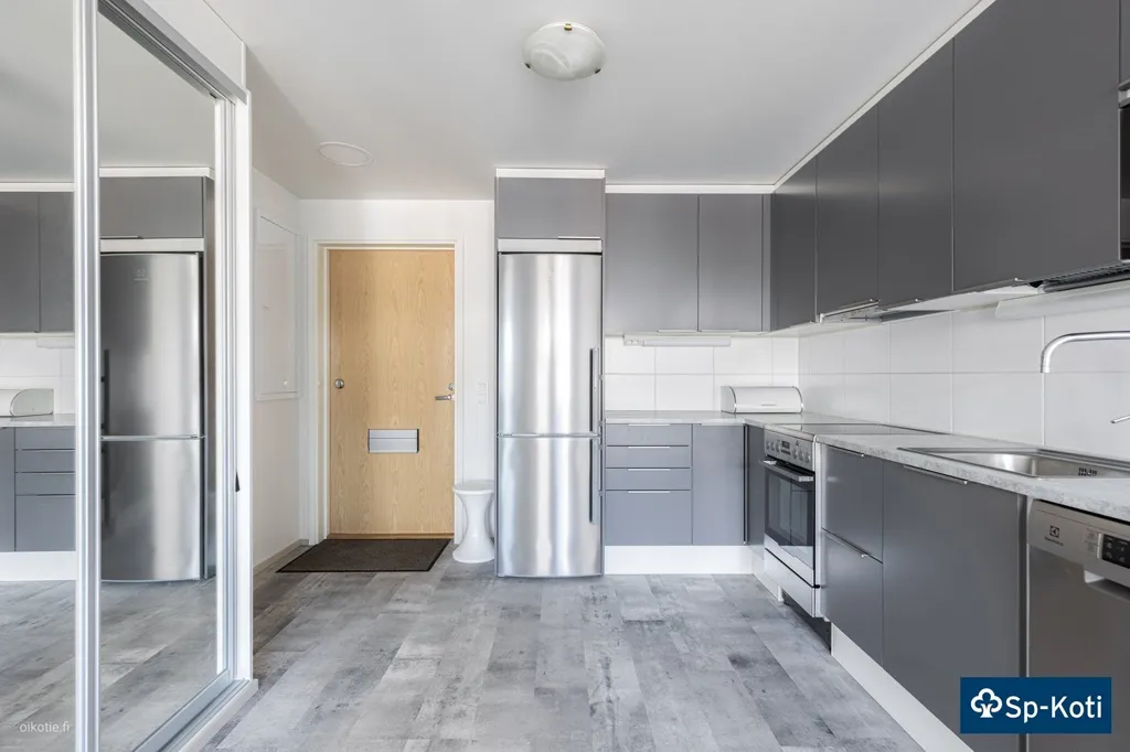 Köök - Modern Flat with Balcony in Pori Centre
