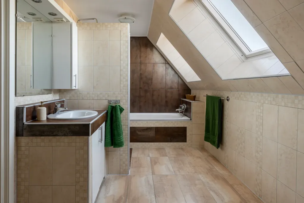 Bathrooms - Stonework Villa with Pool in Skegrie