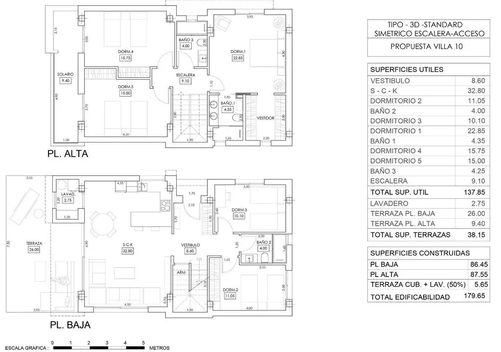 Plan - Detached Villa with Pool in Zeniamar, Orihuela Costa