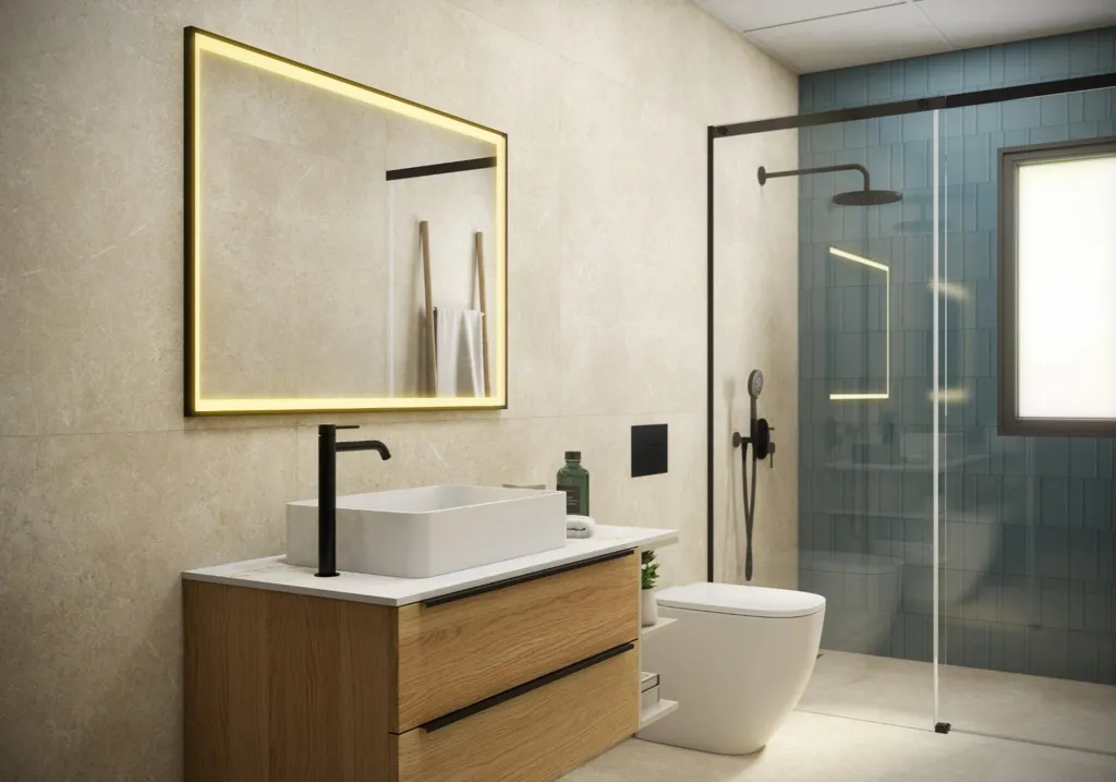 Bathrooms - Contemporary Villa with Pool in La Finca Resort, Algorfa