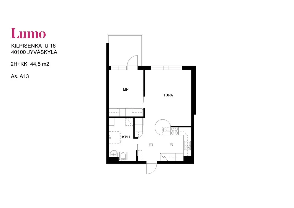 Plaan - Renovated Flat with Balcony in Jyväskylä Centre