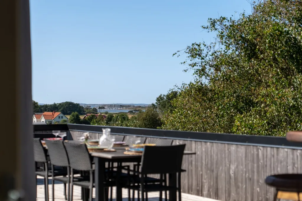 Terrace - Luxury Villa with Pool and Sea View in Vallda