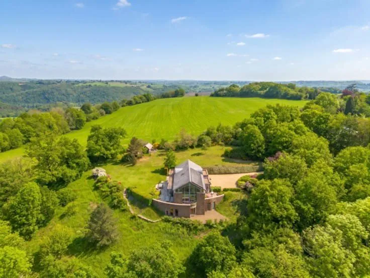 Vue aérienne - Villa avec Vues Panoramiques sur Côteau