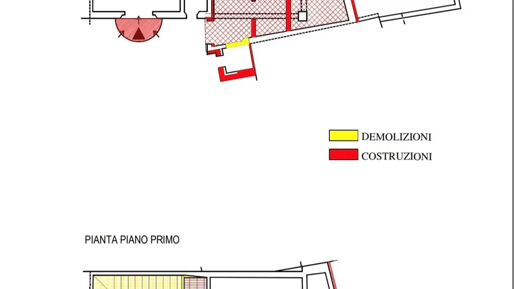 Planimetria - Terratetto indipendente con giardino a Cascina