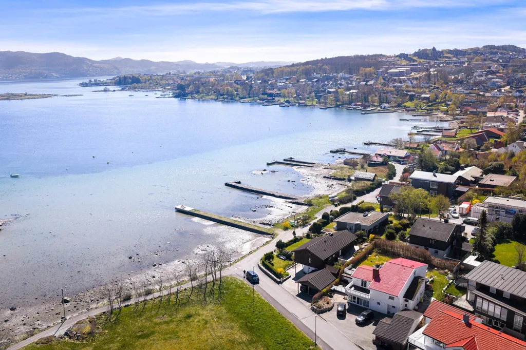 Vue aérienne - Architect-Designed Villa with Seafront in Boganesstraen