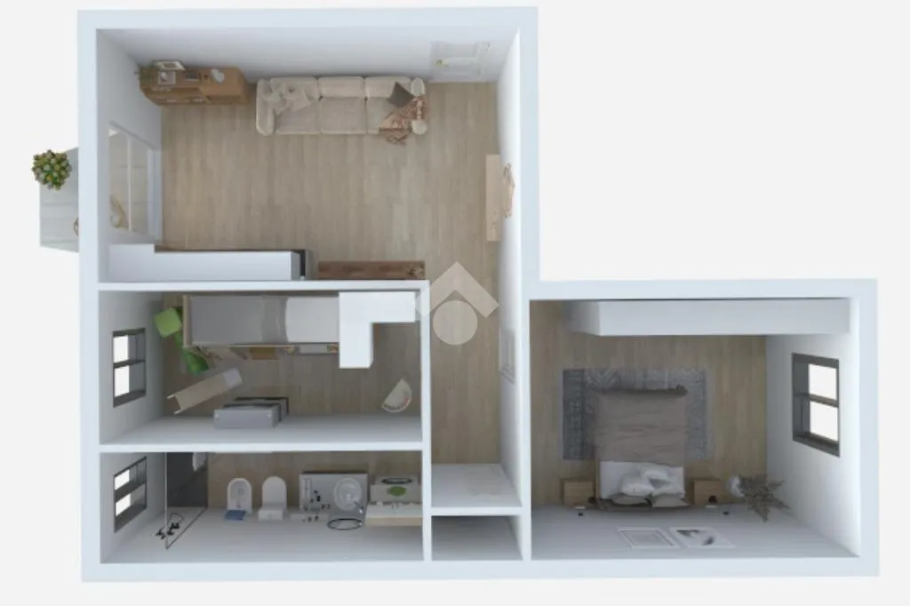 Planimetria - Rustic Trilocale with Balcony in Cambiago