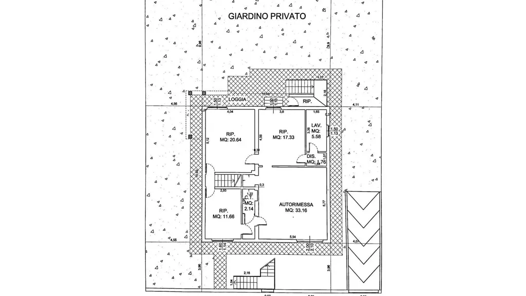Planimetria - Villa with Private Garden in Montegranaro, Pesaro