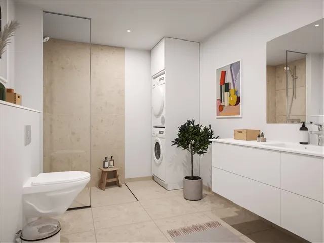 Bathrooms - Single-Level House with Balcony in Kongehøjen