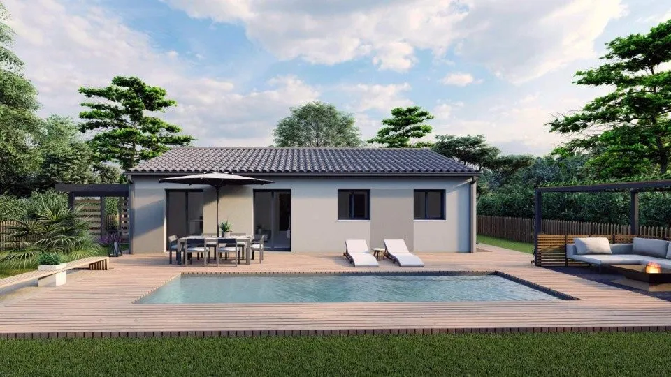 New Build House with Garden in Gans