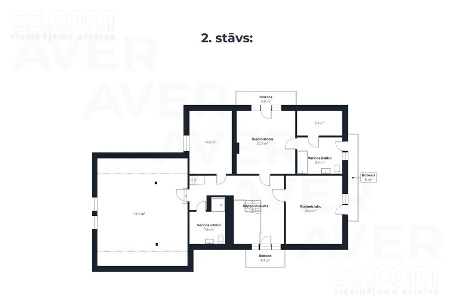 Plan - Detached House with Lake View in Sigulda