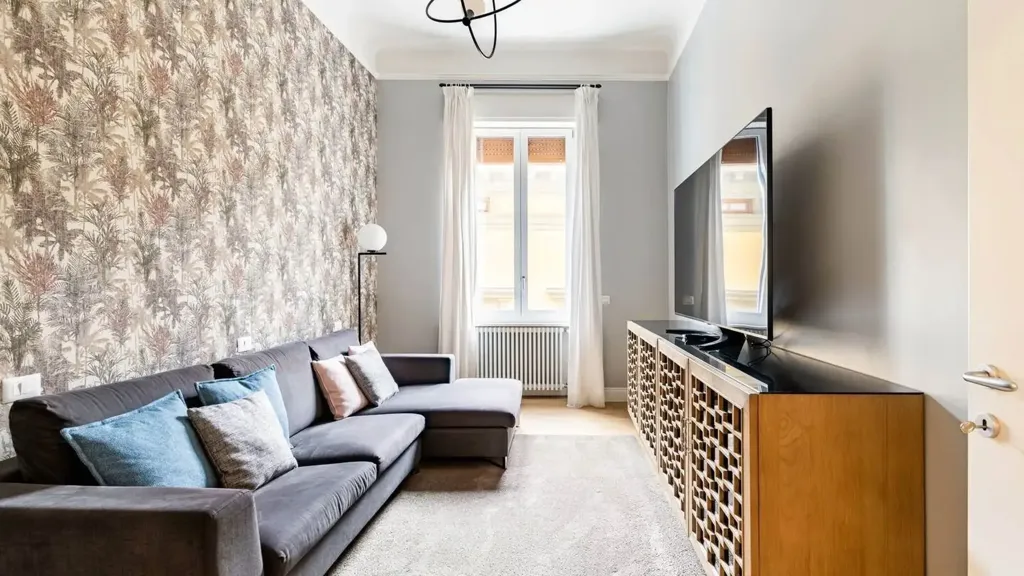 Séjour - Restored Apartment with Balcony in Florence