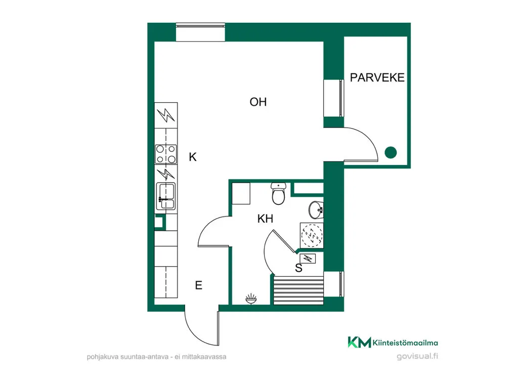 Plan - Apartment with Balcony and Sauna in Kaakkuri
