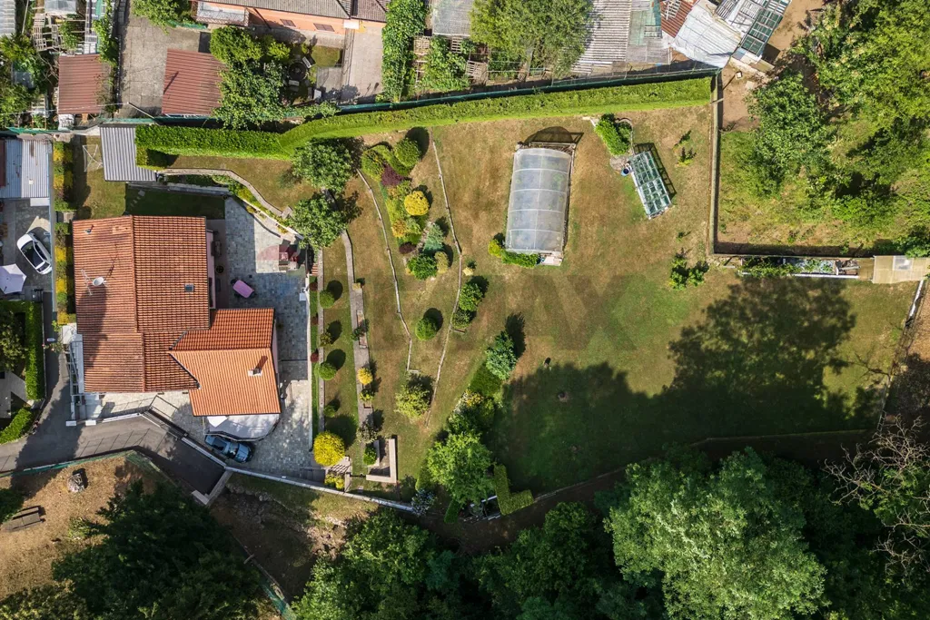 Aerial - Single-Storey Villa with Garden in Marchirolo