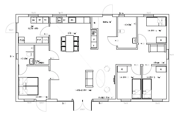 Planimetria - New Build in Skeberga with Garden