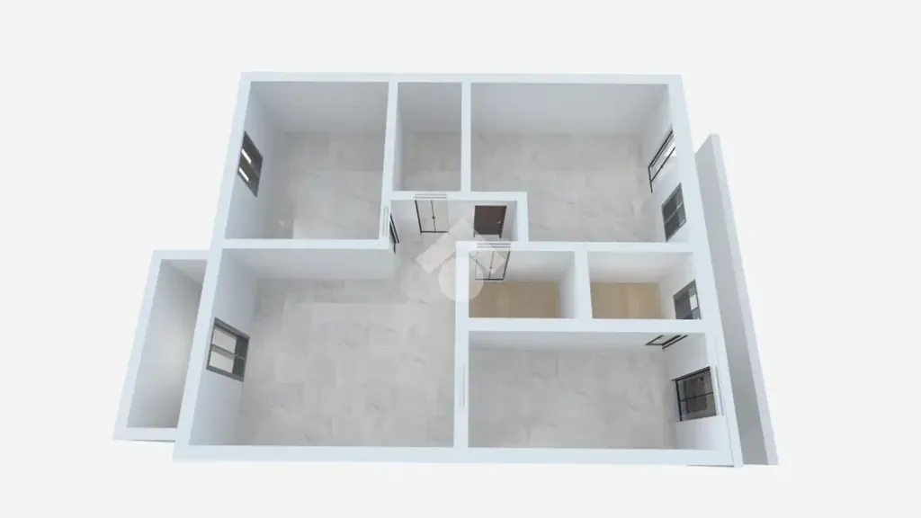 Plan - Modernised Triplex in Milan's Quiet Court