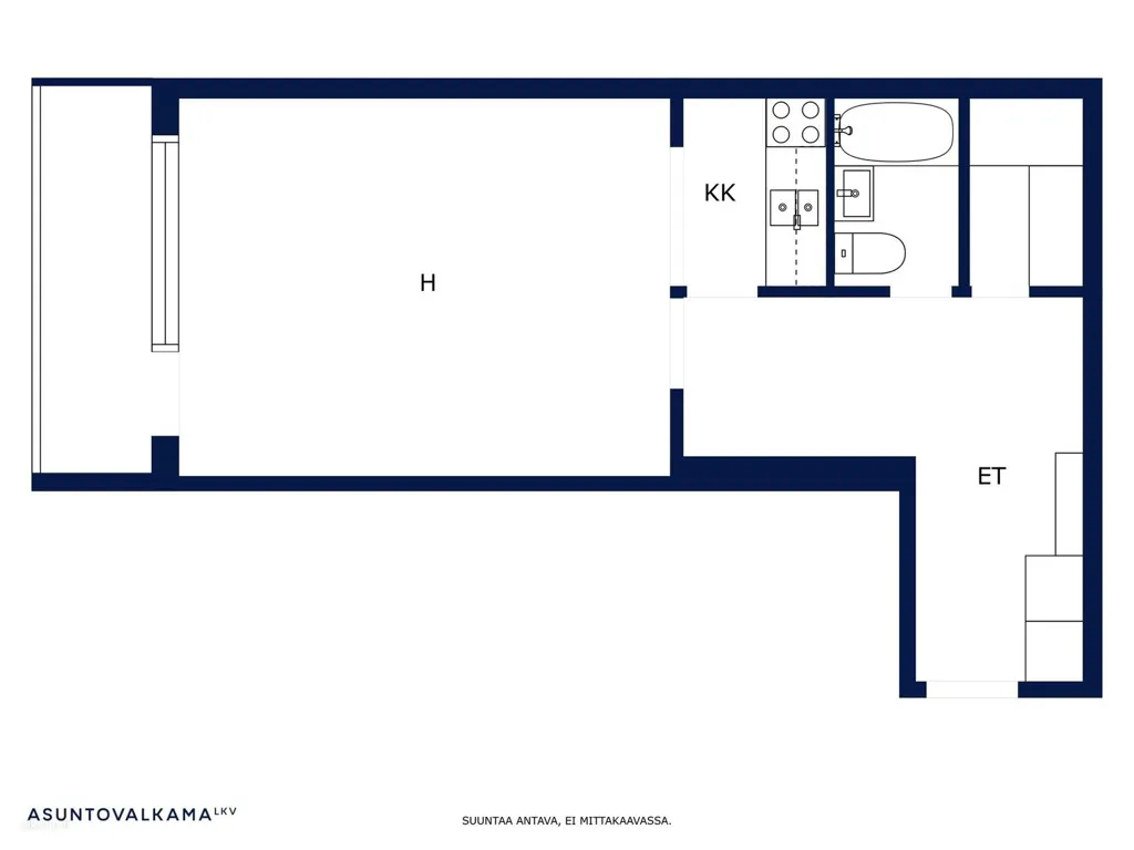Plaan - Modern Studio Flat with Balcony in Heinola Centre