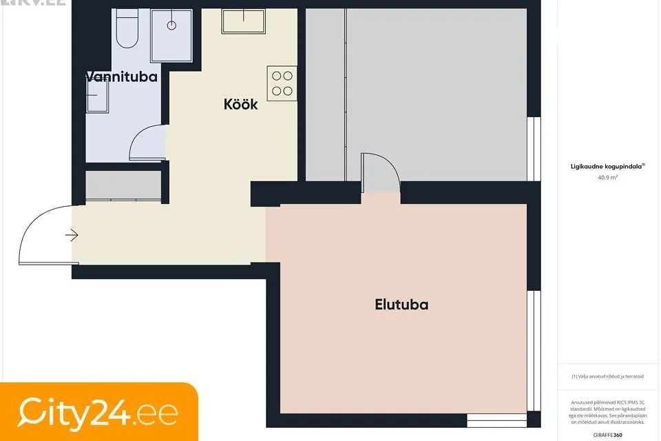 Floor Plan - 2-Bedroom Apartment with Sea View in Viimsi