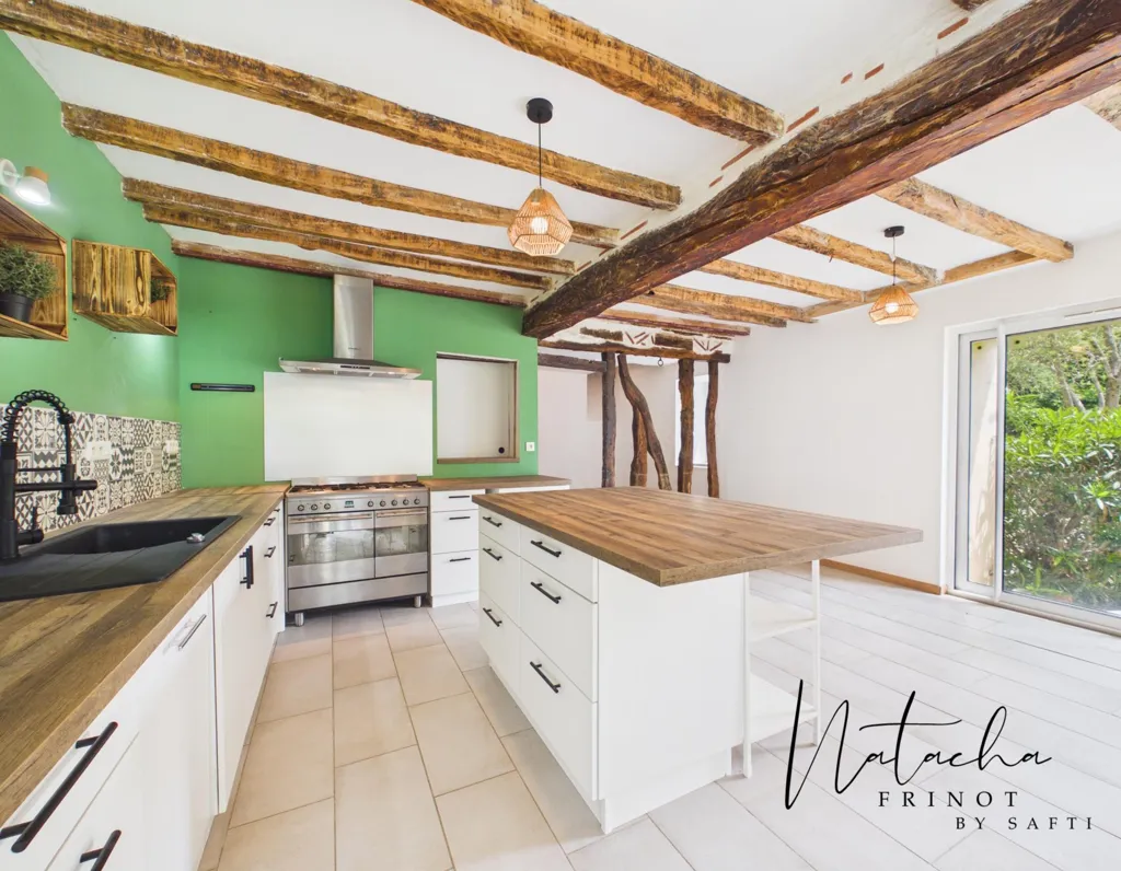 Cuisine - Maison Ancienne avec Vue Campagne à Puylaurens