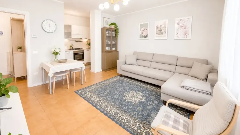 Séjour - Rustic-Style Apartment with Terrace in Maser