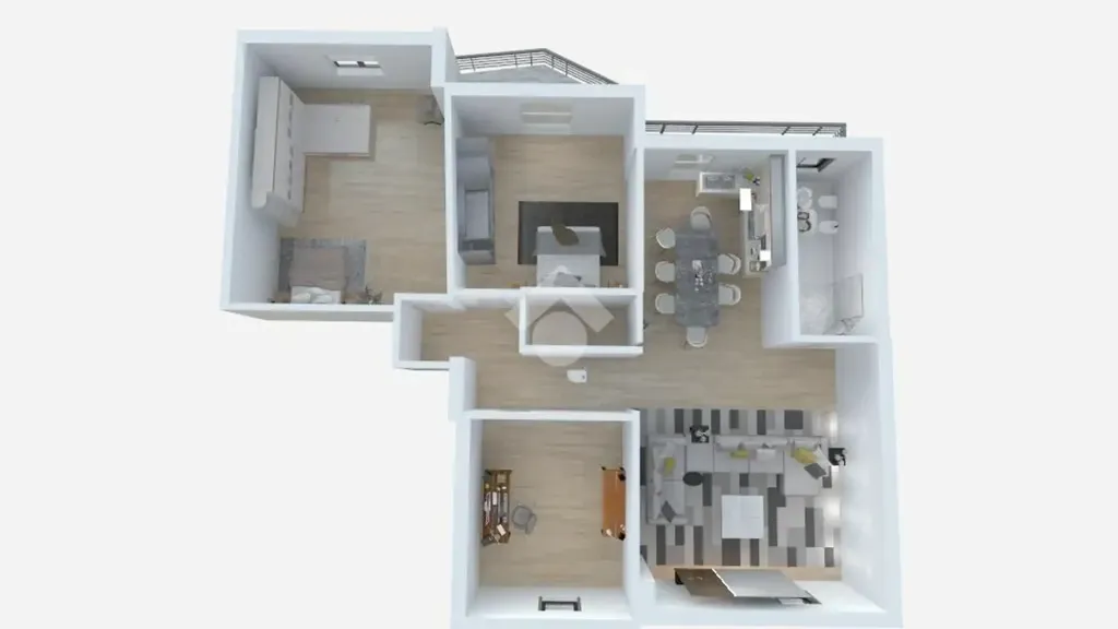 Floor Plan - Four-Bedroom Apartment with Sea View in Agrigento