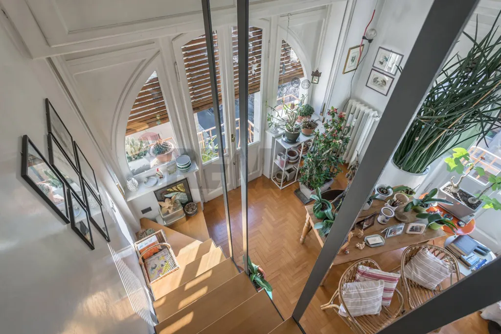 Soggiorno - Penthouse with Terrace in Bergamo Central