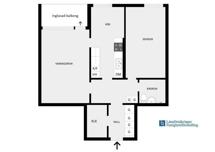 Plan - Apartment with South-West Balcony in Näsbydal
