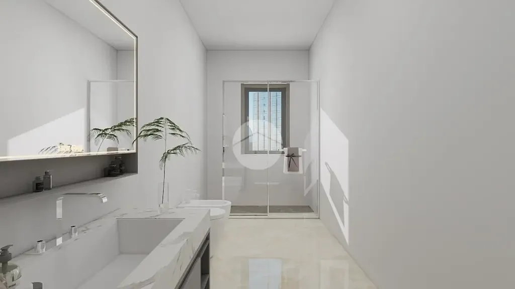 Salles de bain - Three-Bedroom Apartment with Balcony in Palermo